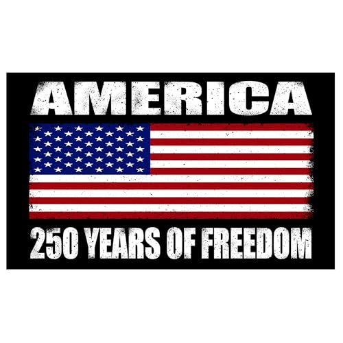 250th Anniversary USA Flag Sticker - Patriotic Car Decal 1776-2026