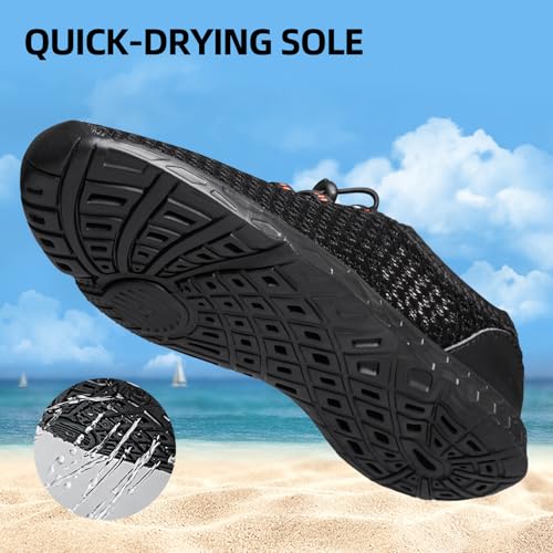 Men's Quick Dry Water Shoes | Breathable Aqua Sandals for Beach & Pool