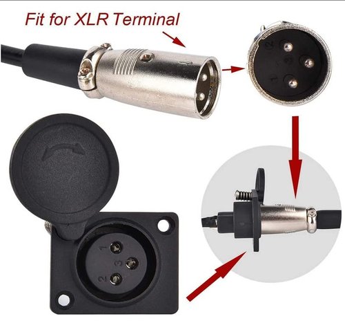 Felixstory Electric Scooter Charger Hoverboard Charging Port Standard 3-Prong Connecter Hovertrax Charger Replacement with Cover Fit for XLR Terminal