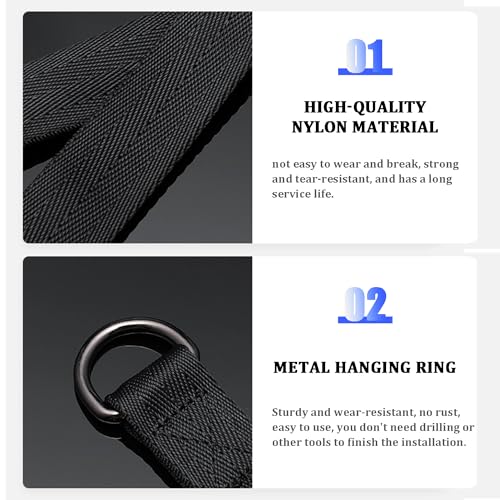 Fitness Cable Pulley Strap for Tricep Extension - Durable Nylon