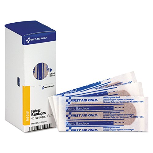 1 x 3 Inch Fabric Bandages - Smart Compliance Kit Refill - Pack of 40