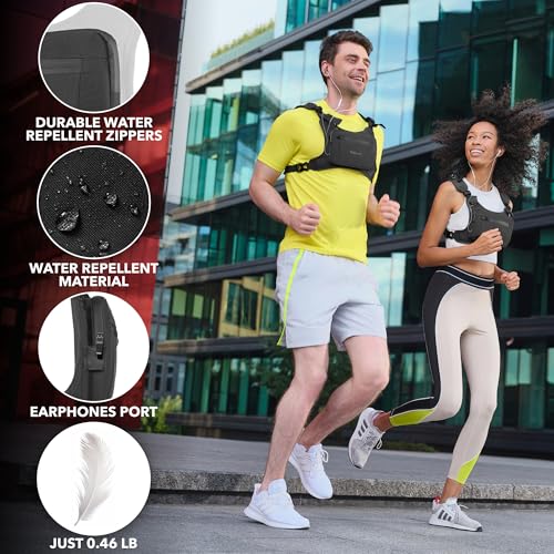 Lightweight Running Chest Pack with Reflective Vest & Water Repellent Design