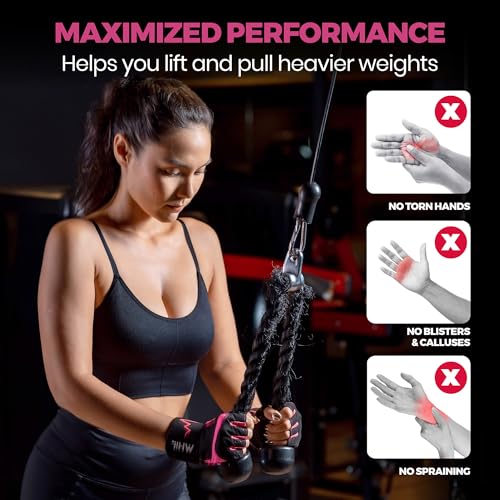 Breathable Workout Gloves for Women with Palm Protection and Grip