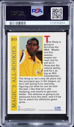 Magic Johnson & Shaquille O'Neal Signed 1995 Skybox Card - Gem Mint 10