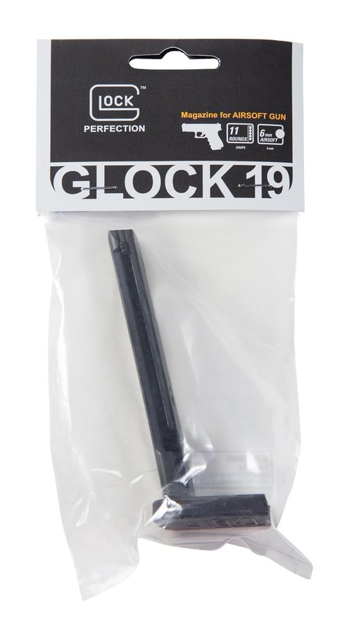 Glock 19 Gen3 6mm BB Pistol Airsoft Gun Magazine, 11-Round (Standard Glock 19)