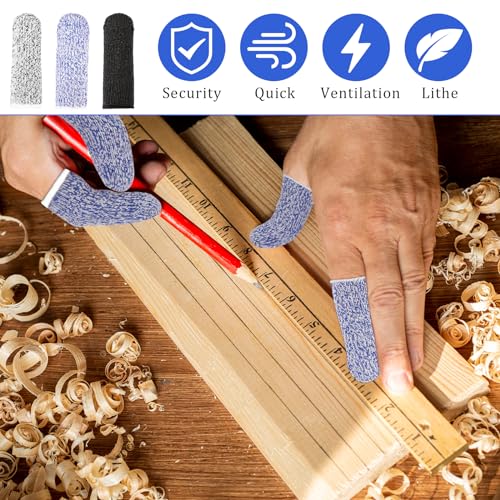 Cut Resistant Finger Cots - 12 Pack Reusable Finger Protectors