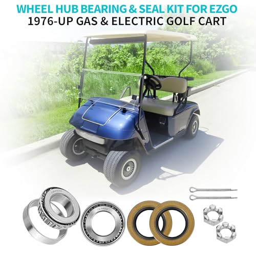 10L0L Golf Cart Front Wheel Hub Bearing & Seal Kit for EZGO TXT 1976+