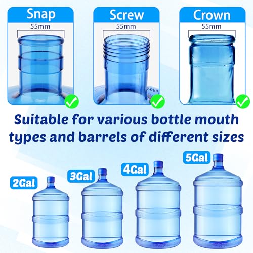 5 Gallon Water Bottle Handle - Heavy-Duty Jug Carrier with Ergonomic Grip - Blue