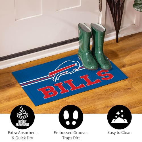 NFL Entrance Doormat - Buffalo Bills Cross Hatch - 28 x 16 Inches
