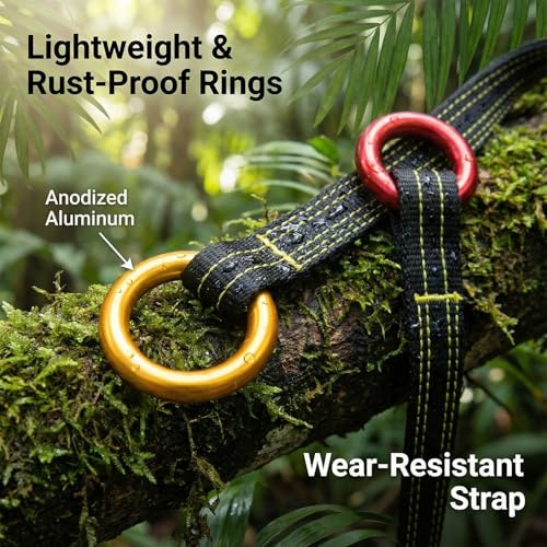 Feiyagoo Arborist Friction Saver Tree Climbing Cambium Saver Loop Belt Retrievable Anchor 35.4 in