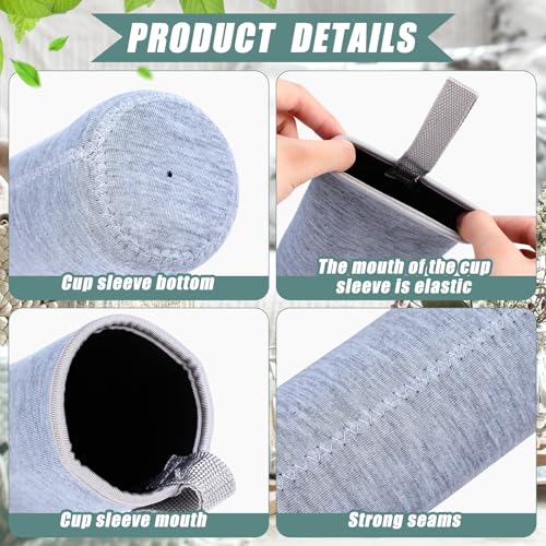 Neoprene Water Bottle Sleeve Carrier - Black & Grey, 2 Pieces