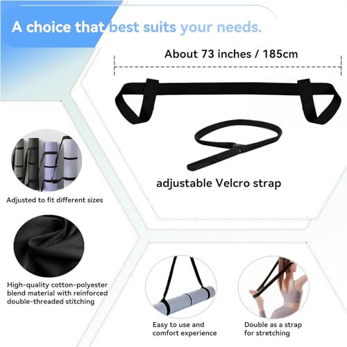 Adjustable Yoga Mat Carrier Strap - Thick Non-Slip Yoga Mat Holder