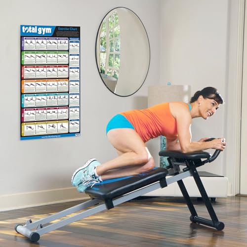 Exercise Chart Poster - 35 Workouts, 24" x 36", Black