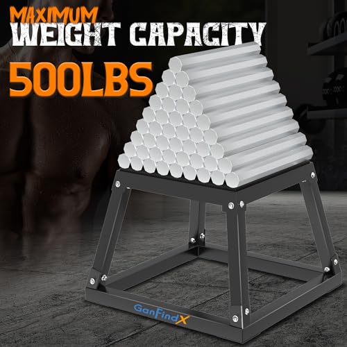 Heavy Duty Metal Plyometric Jump Box - 12/18/24" Adjustable Fitness Platform