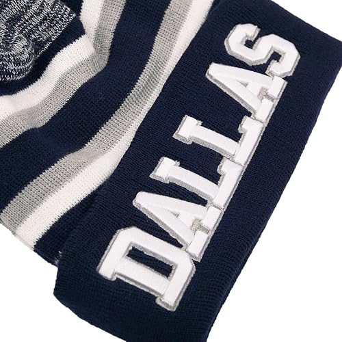 Stylish Winter Cuffed Beanie Hat for Football Fans - Dc Blue