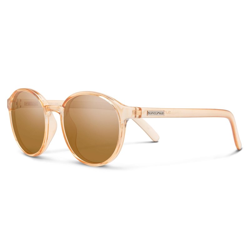 Suncloud Low Key Polarized Sunglasses, Crystal Peach/Polarized Brown, One Size