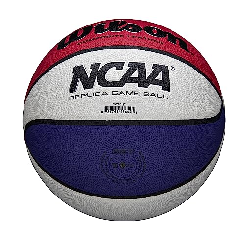 Wilson NCAA Replica Basketball - Size 7 - Red/White/Blue