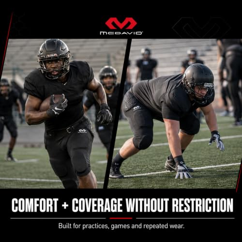 Integrated 7-Pad Football Pants for Men - Adjustable Fit