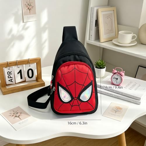 ACZHHZC Spider Cartoon Crossbody Backpack Sp1 Small Sling Bag for Men Women
