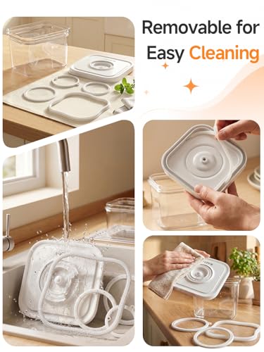 FEPPO 3-Piece Vacuum Sealer Containers Set for Food Storage