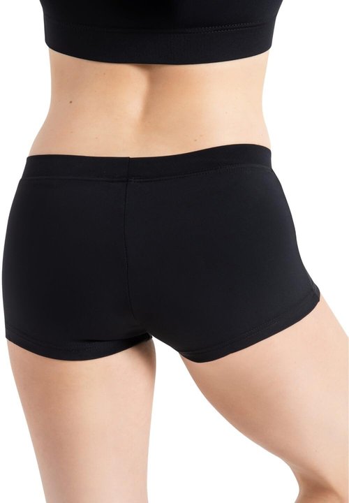 Capezio Women's Boy Cut Shorts - Low Rise Comfort Fit for Team Performance | Classic Black