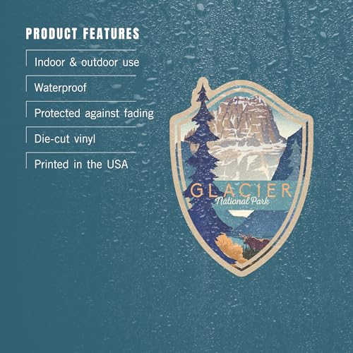 Glacier National Park Small Sticker - Waterproof Vinyl Decal