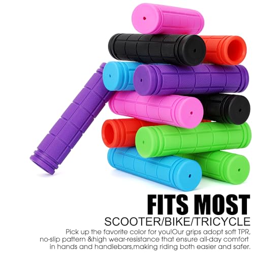 Soft TPR Bike Handlebar Grips - 132mm MTB Bicycle Grips - 22.2mm - Blue