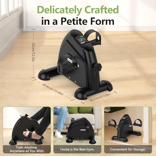 Mini Under Desk Elliptical & Electric Exercise Bike - Pedal Exerciser