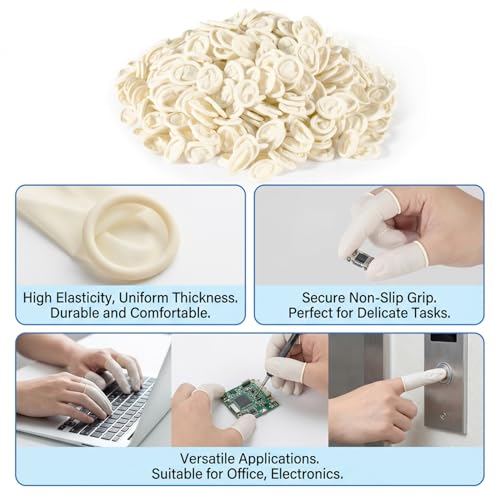 280PCS Disposable Rubber Finger Cots - Protective Finger Sleeves