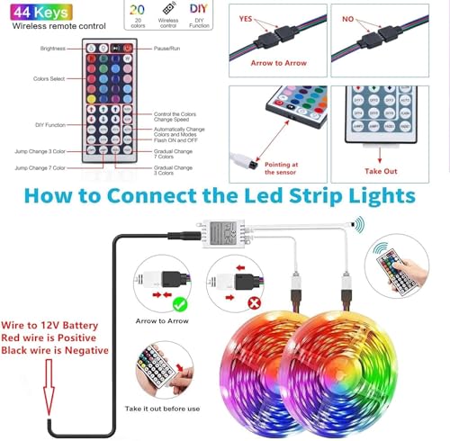 Vbakor Waterproof 50FT RGB Marine LED Strip Lights for Boats, Pontoon & Yacht