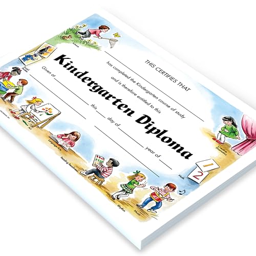 Kindergarten Diplomas - Customizable Graduation Certificates, 30 Pack