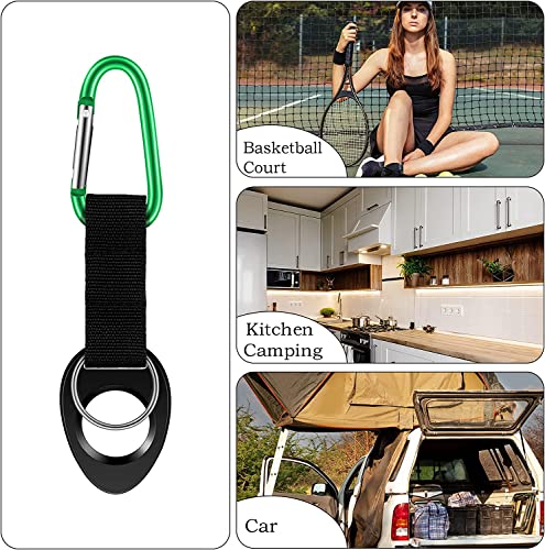 Silicone Water Bottle Holder Hook with Carabiner Clip - 5 Pack