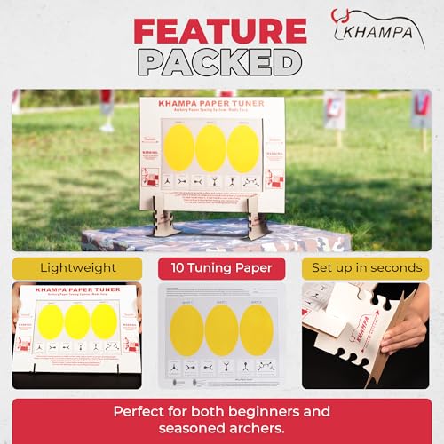 Archery Paper Tuning Kit with Stand & 12 Refills for Accurate Arrow Flight