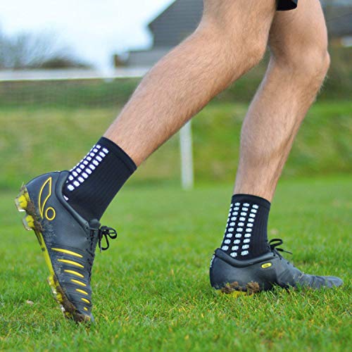 Non-Slip Grip Socks for Men & Women - 2 Pairs, Sizes 6-11.5