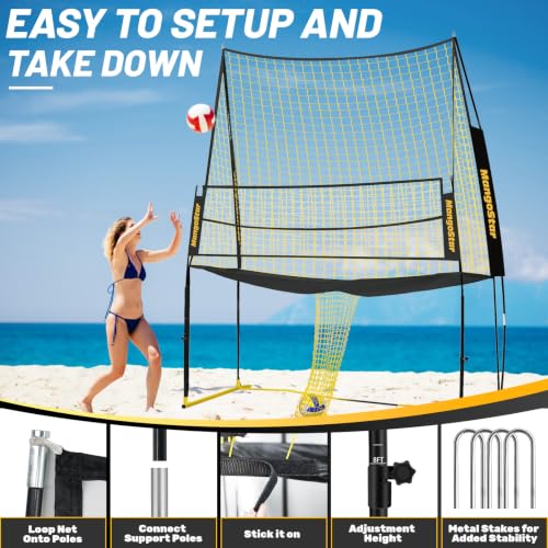Adjustable Volleyball Net System for Backyard Training