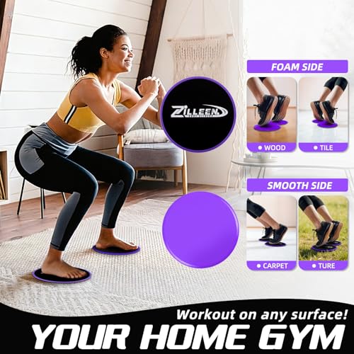Exercise Sliders for Pilates and Fitness - Purple Discs (2pcs)