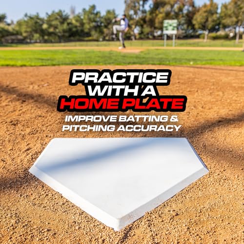 Heavy-Duty Rubber Home Plate for Baseball & Softball Practice