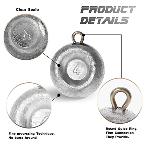 1oz Disc Fishing Sinkers - 5 Pieces for Saltwater Fishing