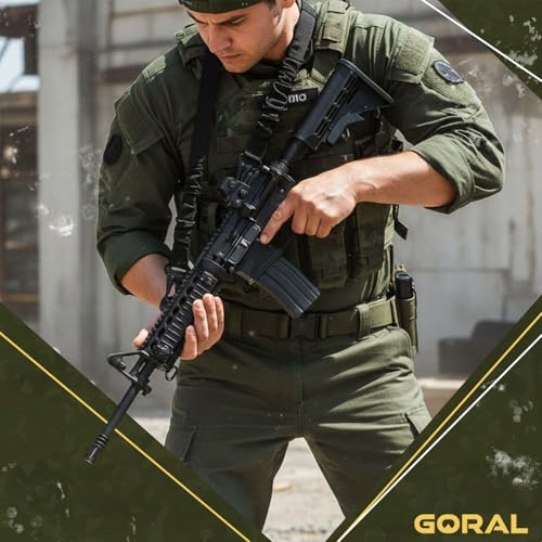 Adjustable Two-Point Rifle Sling Strap with Metal Hook