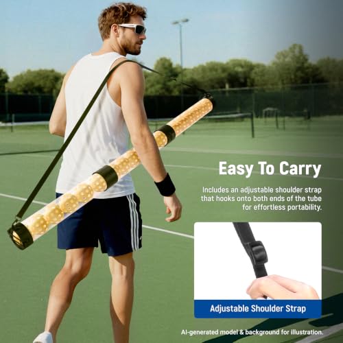 Ball Retriever Tube Hopper for Tennis & Pickleballs - 3 Section