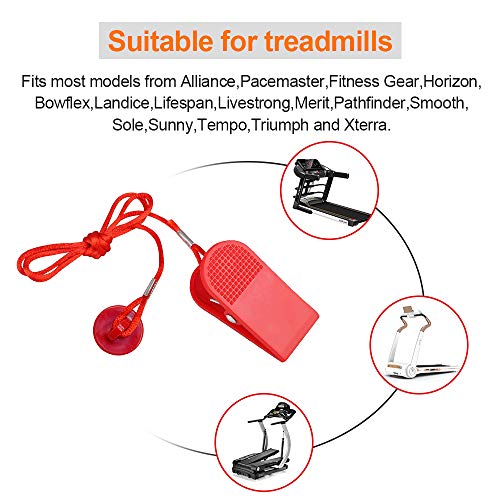 Treadmill Safety Key - Red for Nordic Track, Proform, Reebok & More