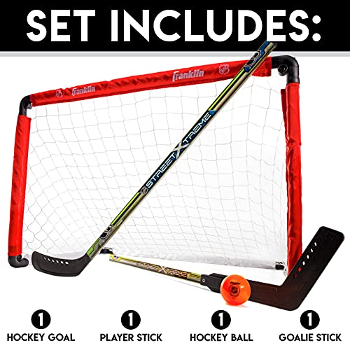 NHL Kids Hockey Goal Set with 2 Sticks & Practice Ball