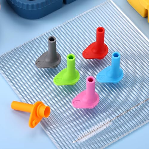 6-Piece Replacement Bite Valve Set for Zak Water Bottles - Silicone