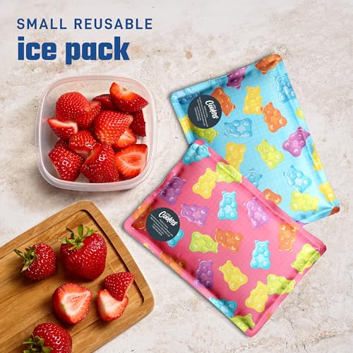 Reusable Soft Ice Packs for Lunch Bags - Gummy Bears (2 Pack)