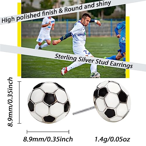 Sterling Silver Sports Earrings for Women - Soccer, Volleyball & More