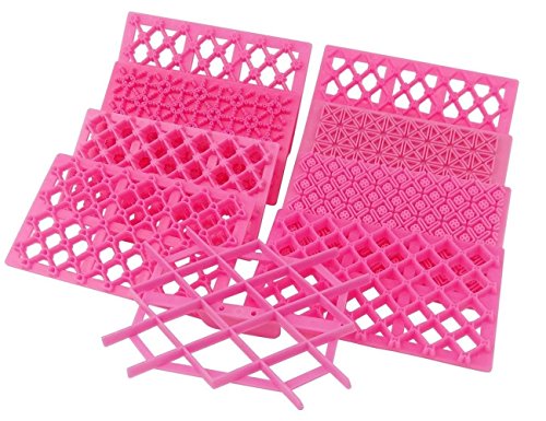 Cake Fondant Embossing Mould - 9 Pack Lace Design