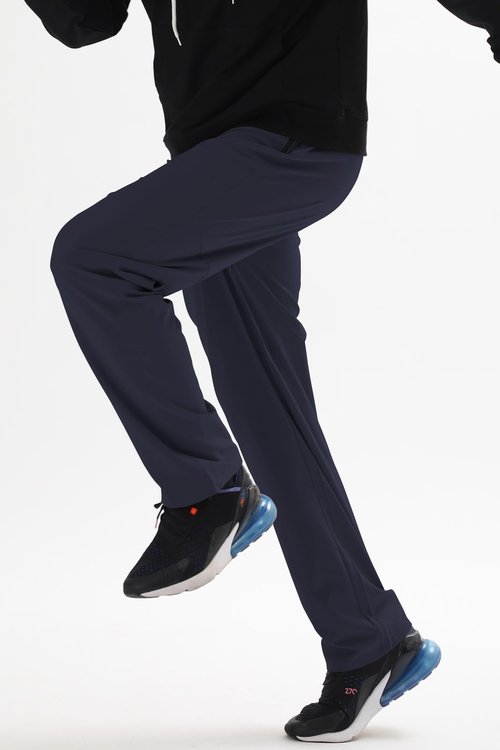 AIRIKE Sweat Pants for Men Casual Athletic Polyester Quick Dry Lightweight Water Resiatant Running Sports Gym Pants with Pockets Darkblue
