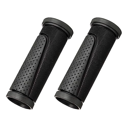 90mm Bike Handlebar Grips - Ergonomic Rubber for Comfort - Black