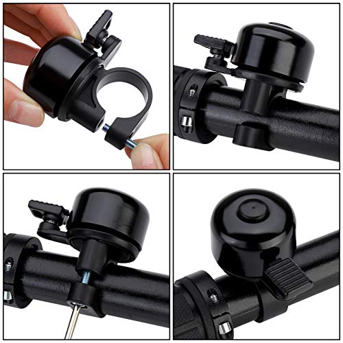 Bicycle Bell with Crisp Sound - Fits 22mm Handlebars - Black
