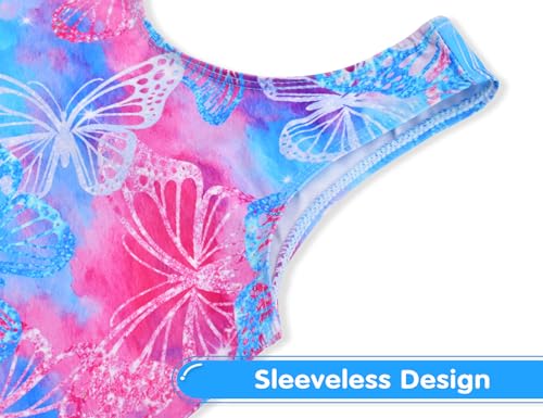 Sleeveless Gymnastics Leotard Unitard for Girls 4-5T - Purple Blue